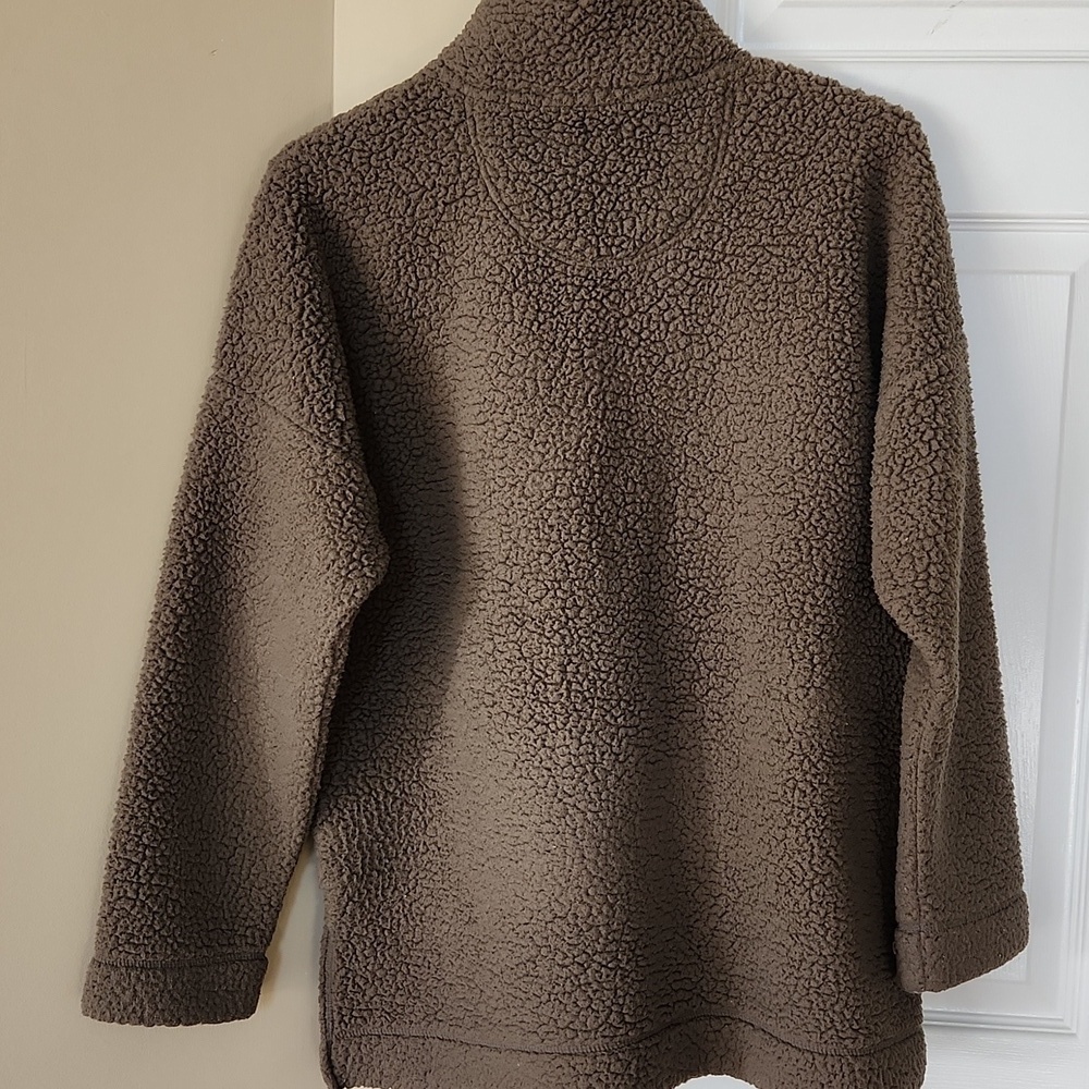 Women's Green Sherpa Sweater, Aerie Medium - Picture 4 of 7